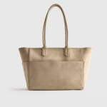 Italian Suede Shopper Tote
