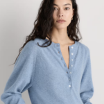 QUINCE | Mongolian Cashmere Dolman Sleeve Henley Sweater
